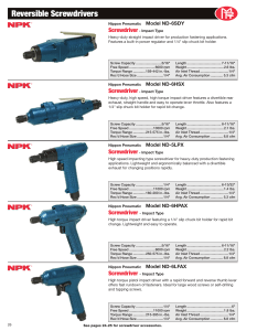 Reversible Screwdrivers - Michigan Pneumatic Tool, Inc.