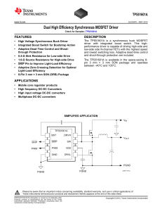 Dual High-Efficiency Synchronous MOSFET Driver