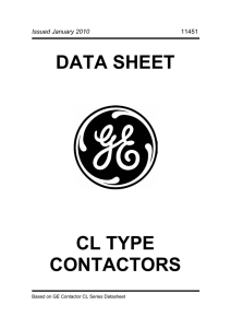 DATA SHEET CL TYPE CONTACTORS
