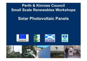 Solar Photovoltaic Panels - Perth and Kinross Council