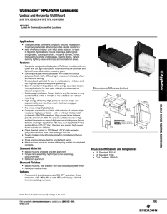 Wallmaster™ HPS and PSMH Luminaires Catalog Pages