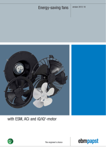 Energy-saving fans version 2012-10 with ESM, ACi and - ebm