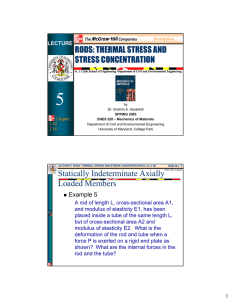 Thermal Stress and Stress