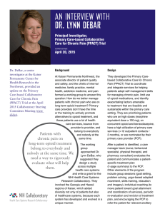 Dr. Lynn DeBar - NIH Collaboratory