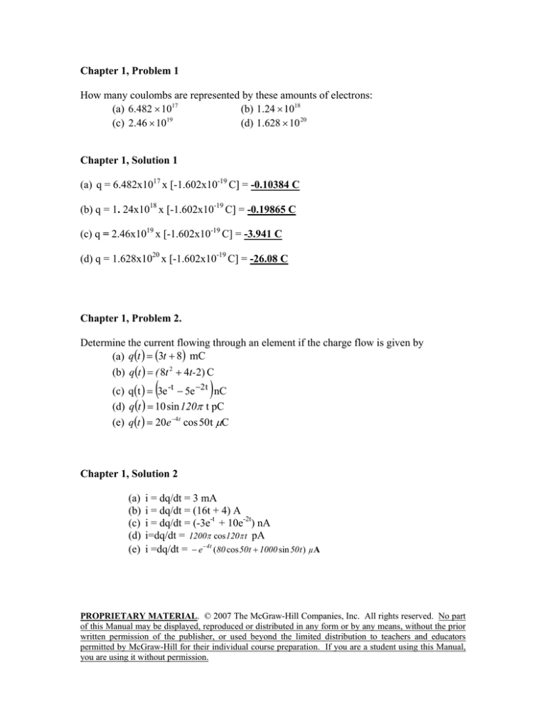 Chapter 1 Problem 1