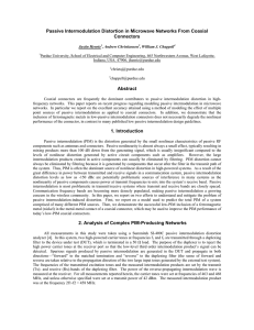 Passive Intermodulation Distortion in Microwave Networks