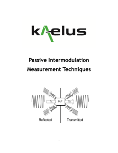 Passive Intermodulation Measurement Techniques