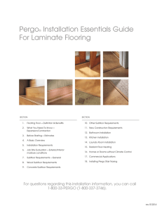 Pergo® Installation Essentials Guide For