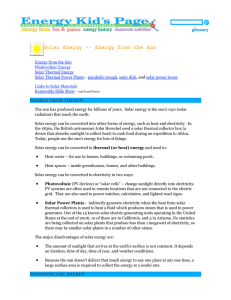 Renewable Energy - Solar Energy, radiant_light energy