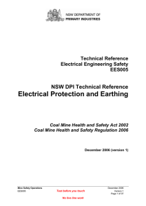 EES005 Electrical Protection and Earthing Guideline