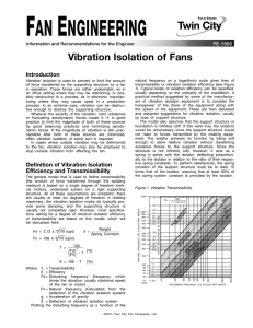 Vibration Isolation of Fans