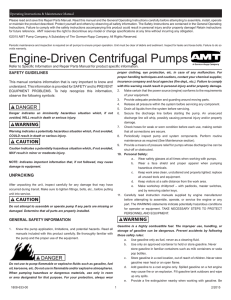 Engine-Driven Centrifugal Pumps