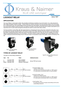 LOCKOUT RELAY