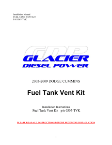 Fuel Tank Vent Kit - Glacier Diesel Power