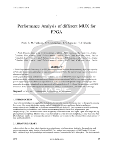 Performance Analysis of different MUX for FPGA