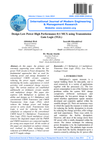 Design Low Power High Performance 8:1 MUX using