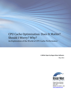 CPU Cache Optimization: Does It Matter
