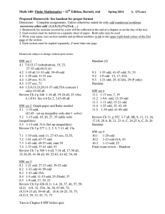 Homework Assignments