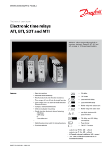 Electronic time relays ATI, BTI, SDT and MTI