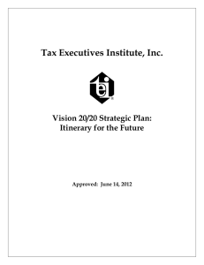 Vision 2020 Plan - Tax Executives Institute, Inc.