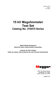 15 kV Megohmmeter Test Set