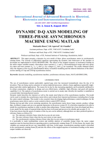dynamic dq axis modeling of three-phase asynchronous