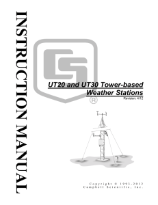 UT20 and UT30 Tower-based Weather Stations