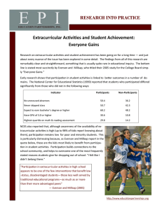 Extracurricular Activities and Student Achievement