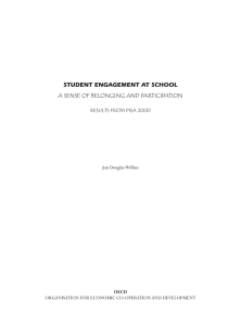 student engagement at school a sense of belonging and