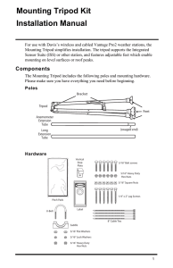 Mounting Tripod Kit Installation Manual