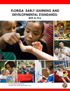 Florida Early Learning and Developmental Standards Form OEL