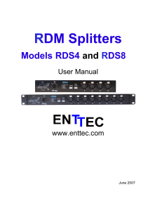 RDS8 and RDS4 User Manual