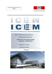 XXII nd International Conference On Electrical Machines Program