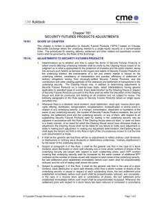 Chapter 701 SECURITY FUTURES PRODUCTS ADJUSTMENTS