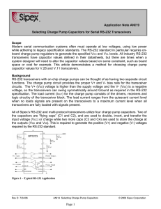 Application Note ANI19 Selecting Charge Pump Capacitors