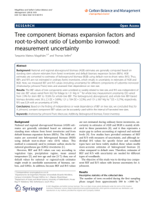 Tree component biomass expansion factors and root-to