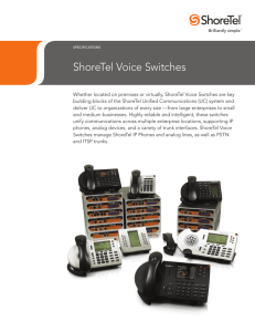 ShoreTel Voice Switches Specs