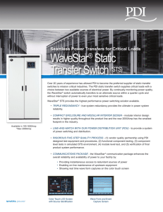 WaveStar® Static Transfer Switch (STS)