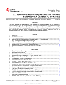 LO Harmonic Effect of I/Q Modulator Sideband