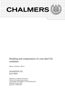 Modeling and compensation of a non-ideal I/Q