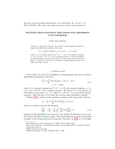 MULTIPLE SIGN-CHANGING SOLUTIONS FOR KIRCHHOFF TYPE