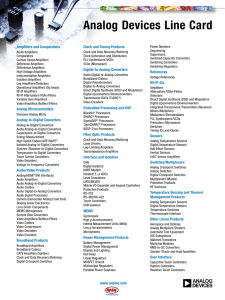 Analog Devices Line Card