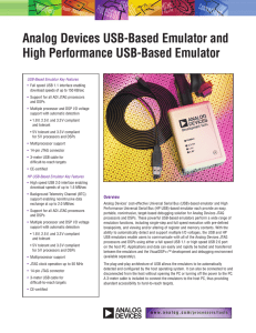 Analog Devices USB-Based Emulator and High