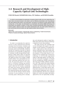 Research and Development of High-Capacity Optical Link