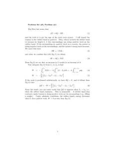 Problem Set #6, Problem #4 The First law states that dE = †Q − †W