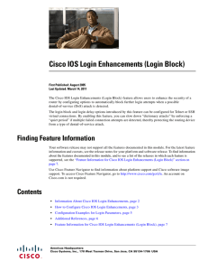 Cisco IOS Login Enhancements (Login Block)