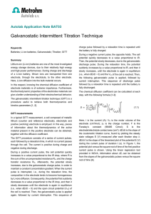 GITT: Galvanostatic Intermittent Titration Technique