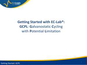 Getting Started with EC-Lab®: GCPL - Bio