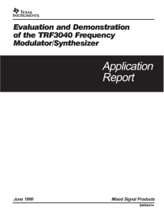 TRF3040 Frequency Synthesizer/Modulator