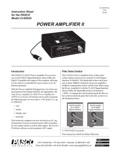 POWER AMPLIFIER II